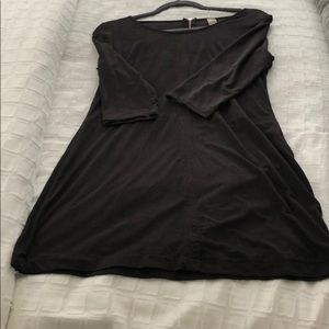Black suede dress